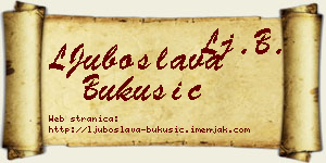 LJuboslava Bukušić vizit kartica